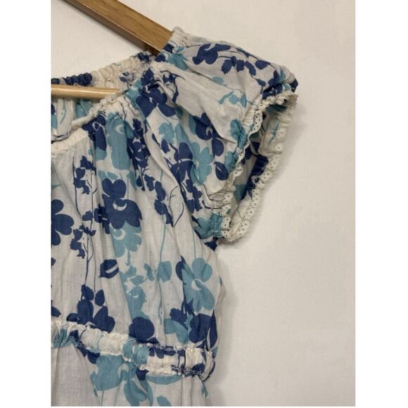 Aeropostale White Floral Babydoll Top Small Y2K Boho - Picture 8 of 10